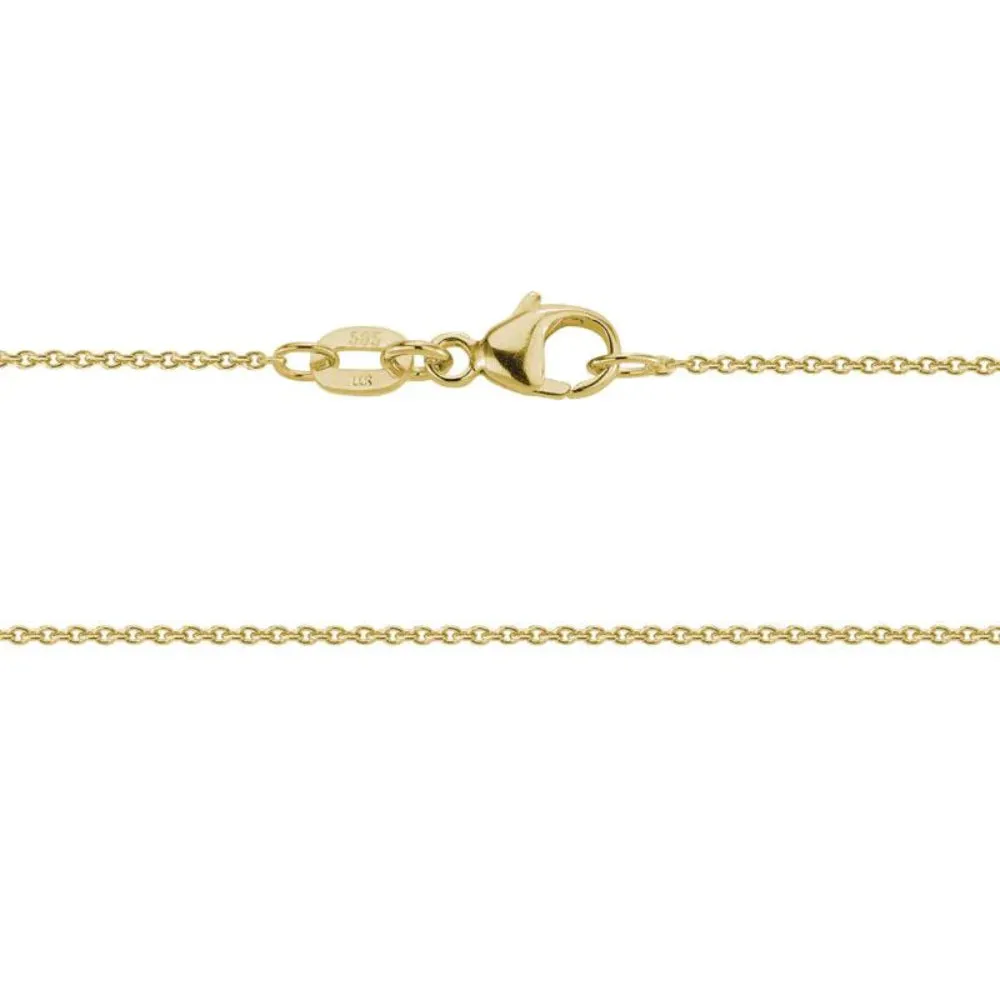 14k Yellow Gold Cable Chain, 20"