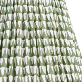 16cm empire lampshade in savannah block printed cotton in green