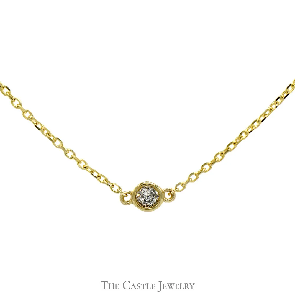 18 inch 1/2cttw Diamond By The Yard Necklace in 14k Yellow Gold