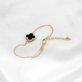 Black clover bracelets plated in 14K Gold, 18K Gold colors