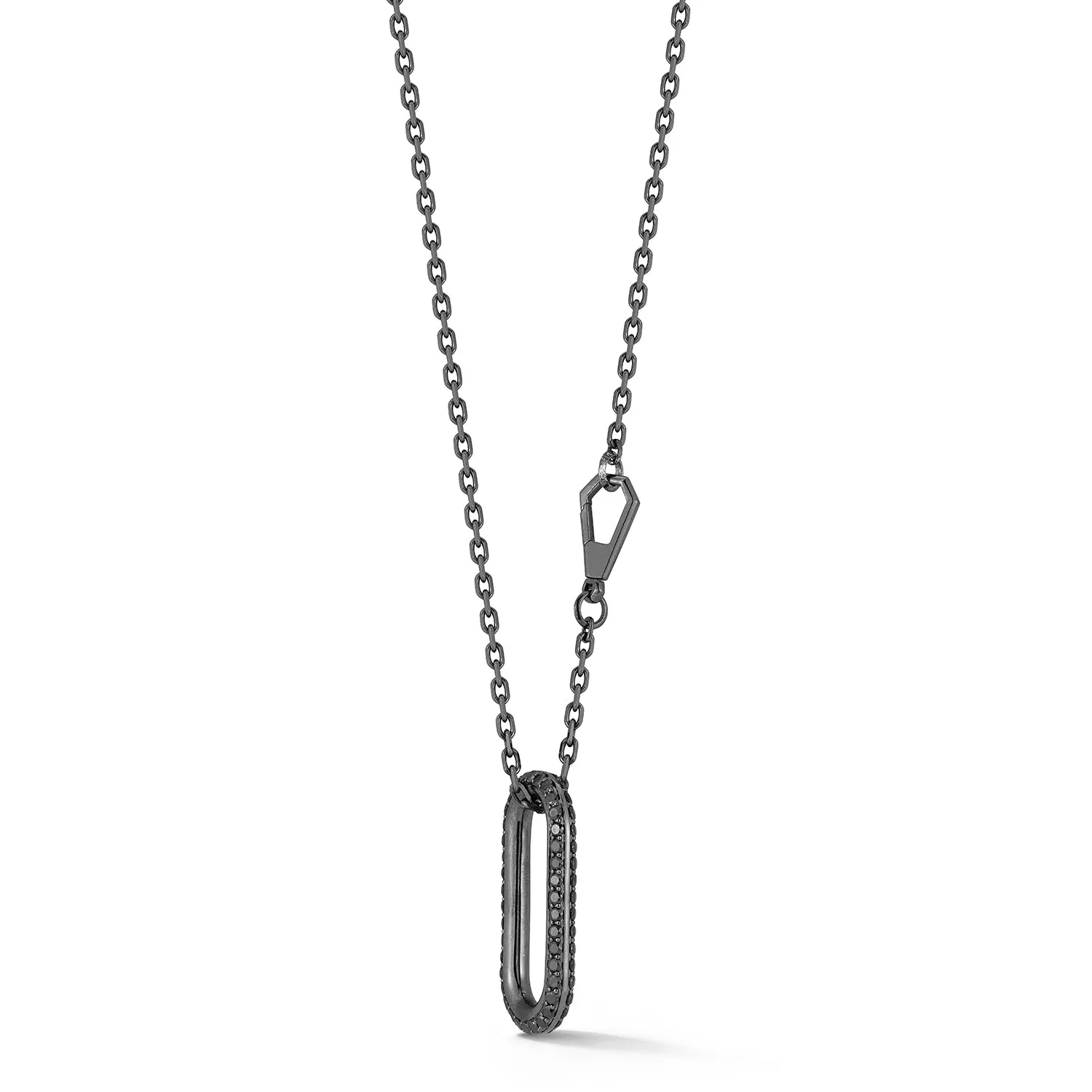 CARRINGTON BLACK STERLING SILVER CABLE CHAIN NECKLACE