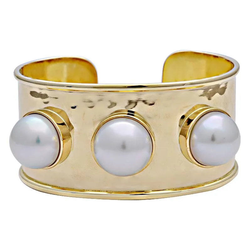 Cuff Bangle-South Sea Pearl  (2114C)