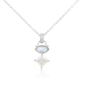 Mila Moonstone Silver Necklace